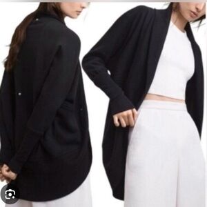 Wilfred Diderot Black Open Front Cardigan